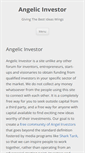 Mobile Screenshot of angelicinvestor.com